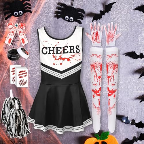 Disfraz Completo Zombie Animadora Talla Large Negro miniatura 3