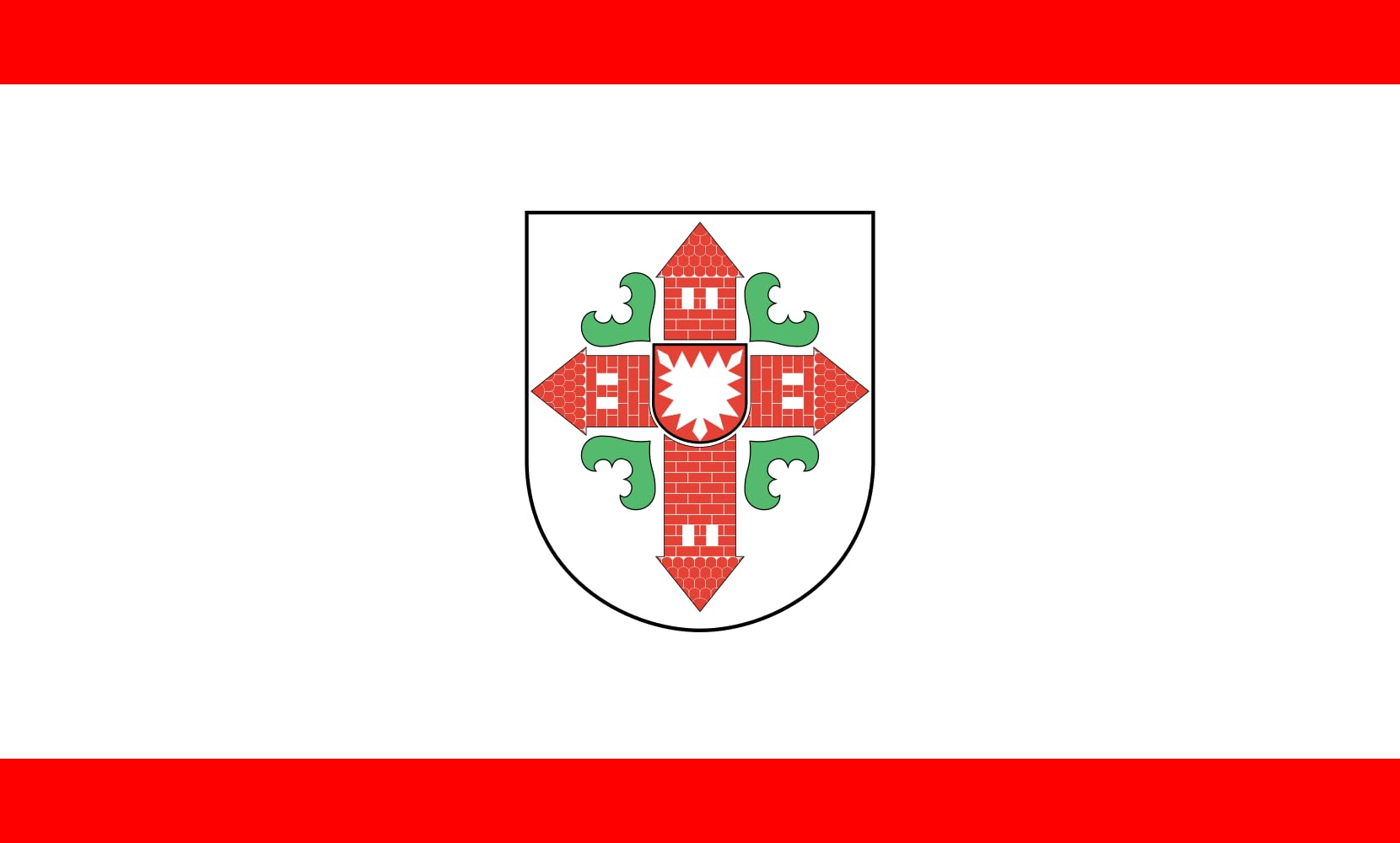 Drapeau Large Segeberg (Kreis) anti-enroulement de 1.35m² au format drapeau paysage durable