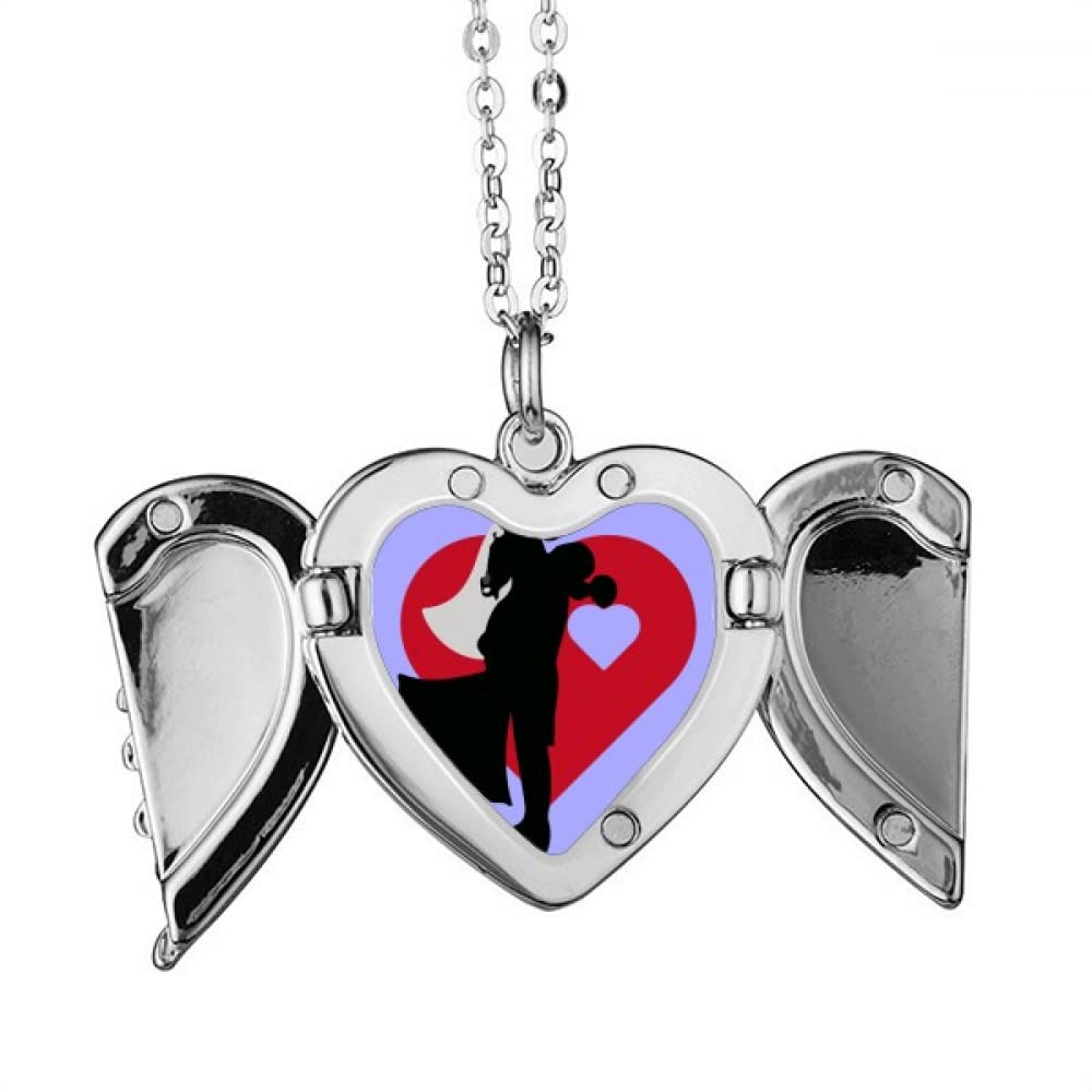 no/noDecember Cozy Hug Valentines Day Angel Wings Necklace Pendant Fashion Gift