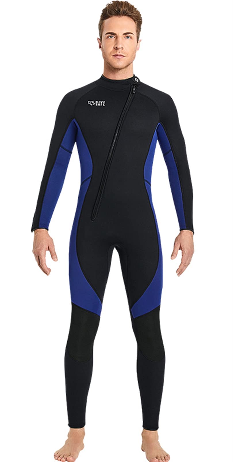 Heavyoff Wetsuit Men Women 3mm Neoprene Full Body Diving Suits Front Zip Keep Warm for Swimming Surfing Kayaking
