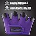 Contraband Pink Label 5537 Womens Micro Weight Lifting Gloves w/Grip-Lock Silicone Padding (Pair) - Minimalist Half Gloves - Apple Watch Friendly (Purple, Medium)