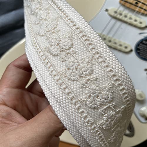 ZTTTD Sangle de Guitare en Dentelle d’abricot Faite à la Main de 5 cm adaptée à Tous Les modèles de Guitare Basse… - Les Beatles, Paul McCartney, John Lennon, RIngo Starr, George Harrison ZTTTD Sangle de Guitare en Dentelle d'abricot Faite à la Main de 5 cm adaptée à Tous Les modèles de Guitare Basse… – Image 5