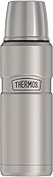 Thermos Stainless King 16oz Vacuum-Insulated Compact Bottle - Hot 18hrs, Cold 24hrs, Matte Steel with Cup