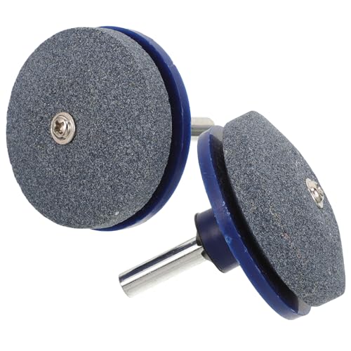 Cabilock 2pcs Wheel Stone Lawn Mower Blade Sharpening Stone Circular Sharpener Tool Industrial Grinding Tool Grinding Sharpener Round Sander Grinding Wheel Sharpen The Knife