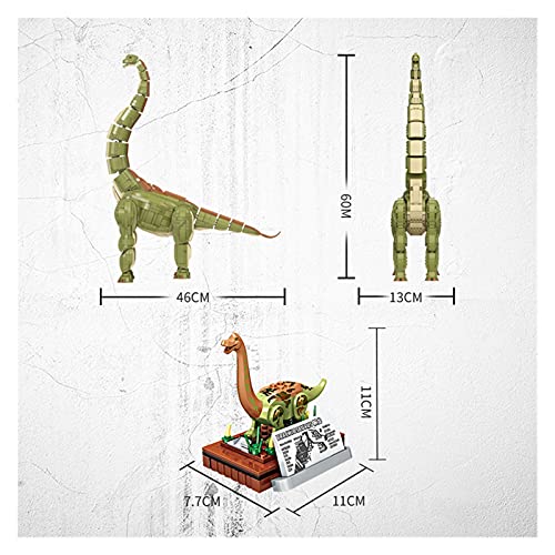 MLKJSYBA Tierspielzeug Dinosaurier Tier Baustein Dinosaurier Brachiosaurus Tier Baustein Spielzeug Geschenk Nutztiere… – Bild 7