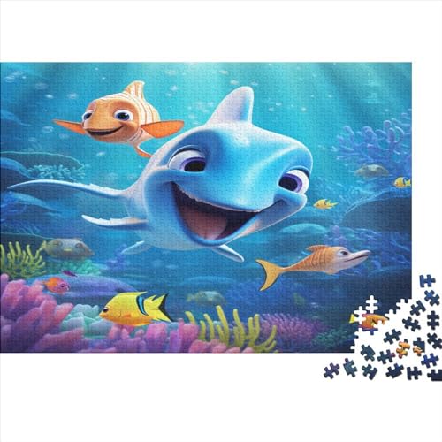 Puzzle 1000 pièces en bois monde sous-marin 75x50cm pour adultes