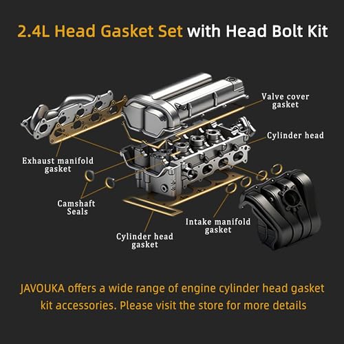Image of Head Gasket Set with Bolts, 2.4L, HS26243PT HGS228 for Honda Accord /CR-V /Element for Acura TSX 2.4L L4 16V DOHC 03-11 Replace# K24A2 K24A4 K24A8 K24Z1(48pcs)