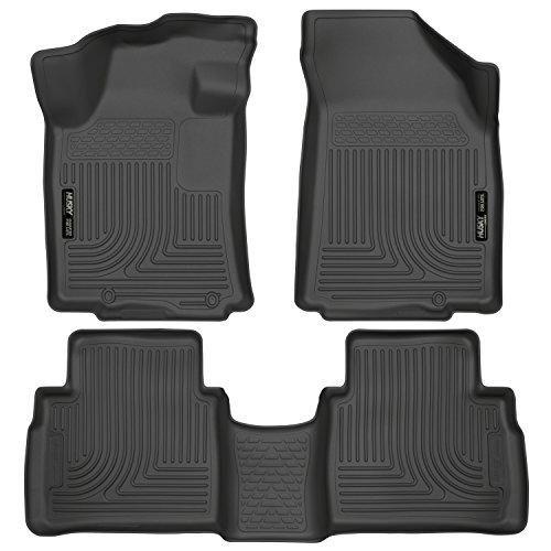 Husky Liners Weatherbeater Floor Mats | Fits 2016-2021 Nissan Maxima | Front & 2nd Row, 3-pc Black - 99621