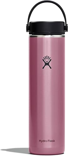 Hydro Flask 24 Oz Botella de agua ligera de la serie Trail de boca ancha con tapa Flex Tourmaline - Botella de agua para senderismo