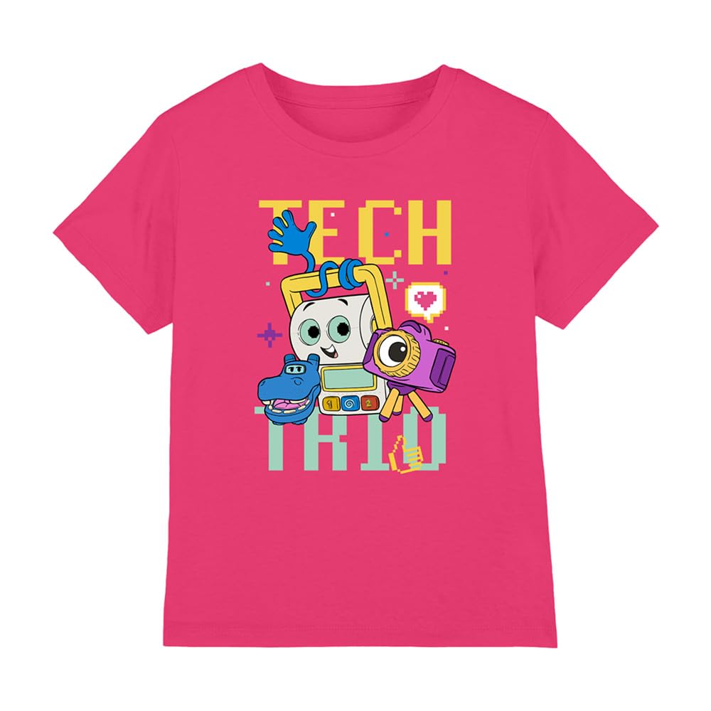 Disney Toy Story 5 Tech Trio Kids T Shirt, Hot Pink, 3-4Y