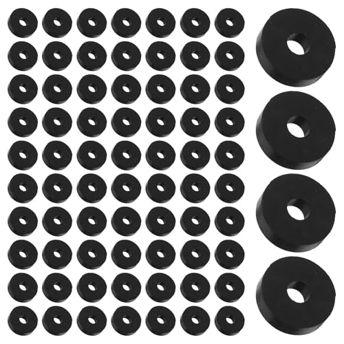 Alipis 50pcs Black Rubber O-Ring Washers 20mm OD x 6mm ID x 5mm Thick Anti-Vibration Dampers Shock Absorbing Isolation Pads for Machinery Screws and Mounts