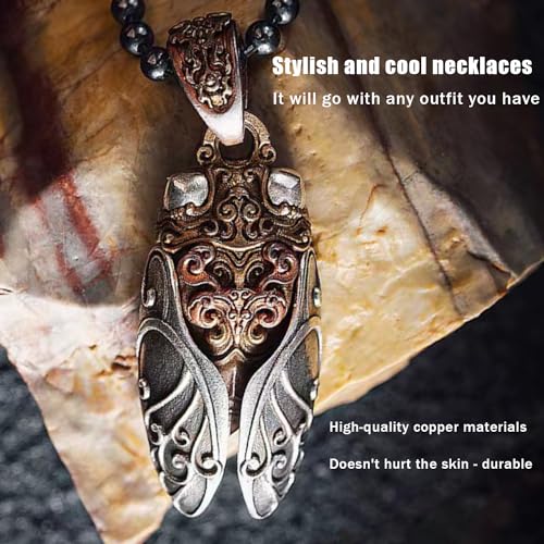 Cicada Necklace Vintage Cicada Pendant Copper Insect Pendants Weird Jewelry Suitable for Men and Women's Holiday Parties2