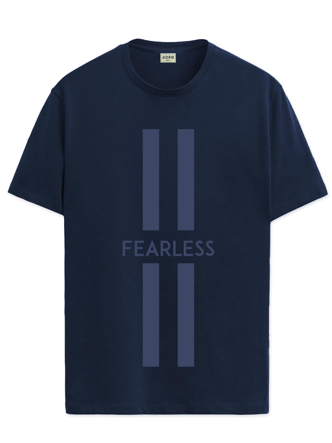 ADROMens Fearless Printed Cotton T-Shirt