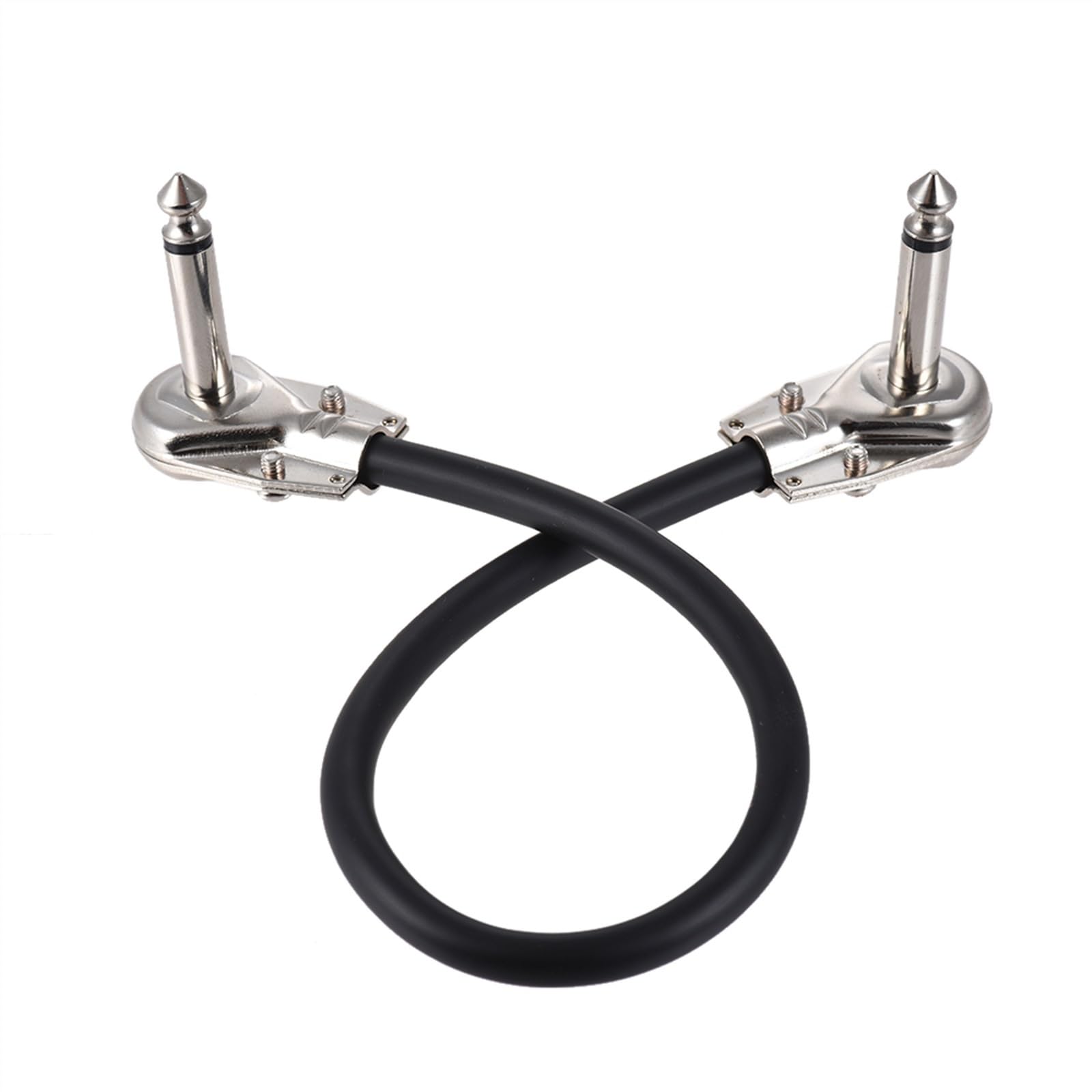 akcesoria do gitary Kabel Do Pedału Efektów Gitarowych Kabel Krosowy Instrumentu 1/4 "Srebrna Wtyczka Kątowa Czarna Kurtka Z PVC (Color : 3 pcs 15cm)