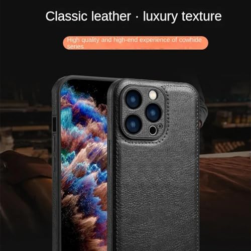 Coque cuir iPhone 16 Pro marron anti rayure antichoc fine solide élégante