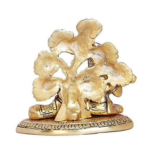 Image of KridayKraft Lord Krishna Metal Statue, Krishna Murti Playing Flute with Cow for Temple Pooja, Decor Your Home, Office & Gift Your Relatives, Showpiece Figurines, Religious Idol
