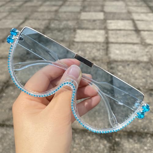Image of Oversized Sunglasses Women Men Luxury Big Frame Mask Glasses Goggle Flat Top Clear Eye Protection Glasses Shade UV400