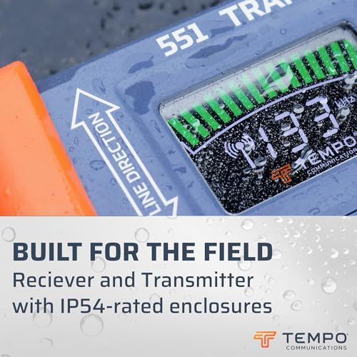 Image of TEMPO 551 Advanced Underground Utility Locator, IP54-rated Underground Wire Locator, Buried Wire Locator, Dual-Frequency Underground Wire Tracer