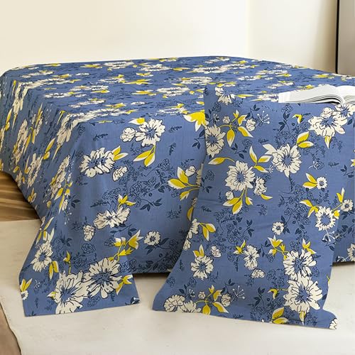 Image of Weave & Decor Cotton Bedsheet for Single Bed 90x60 Inches Soft and Breathable, Includes 1 Pillow Cover 20x30 Inches
