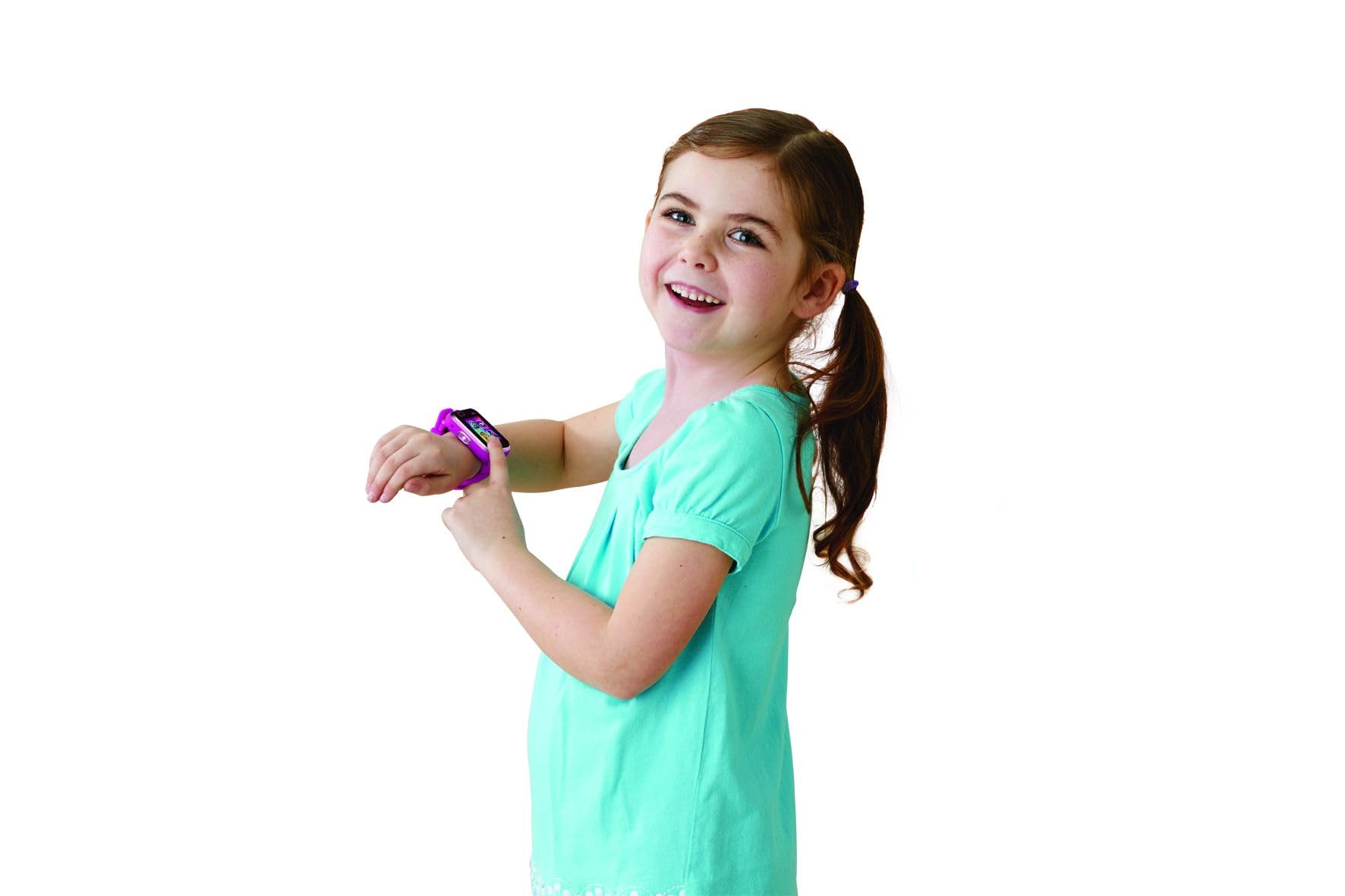 VTech Kidizoom Smartwatch DX2 Magenta, Montre Interactive pour Enfants avec Double Appareil Photo, écran Tactile Couleur, Montre Intelligente avec capteur de Mouvement, résistante aux Chocs, Langue