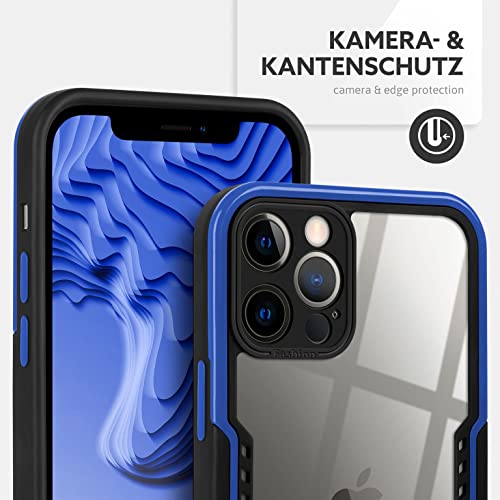 Coque TPU iPhone 12 Pro bleu transparent et coque silicone antichoc