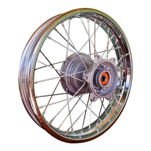 Roda Traseira Tambor de Raios 4mm Cromados Com Rolamentos Para Moto Nxr Bros 125 150 160