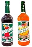 Pat O'Brien's French Quarter New Orleans Cocktail Bundle - 1 Each of Hurricane and Cyclone Non-Alcoholic Liquid Cocktail Mixes (One Liter Plastic Bottles, 67.6 Fluid Ounces Total)