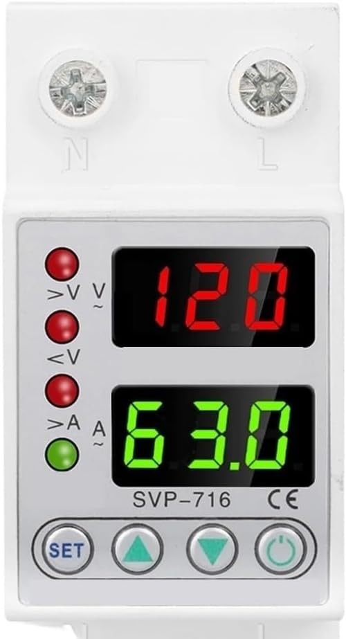 110VAC 120VAC 40A 63A Dual Display Adjustable Over Voltage Current and Under Voltage Protective Device Protector Relay