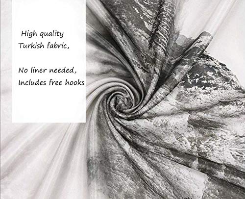 Canadian Smoky Mountain Cliff Outdoor Idyllic Photo Art Shower Curtain No Liner, National Parks Home Decor Curtain, Waterproof Polyester Fabric Bathroom Shower Curtain With Hooks 72" X 72" #TOP1