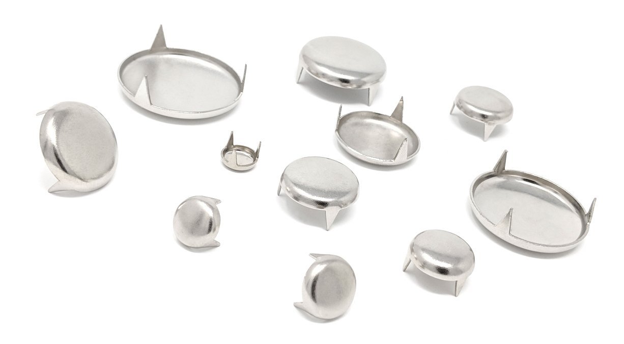 Nail in Pronged Carpet Metal Floor Protector Furniture Gliders Steel Nickel Plated Made in Germany 10mm 13mm 15mm 18mm 20mm 22mm 24mm 27mm 30mm 35mm 38mm Diameter