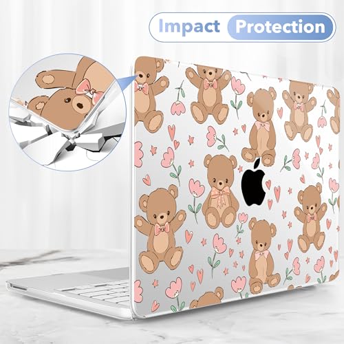 May Chen Compatible with MacBook Neo 13 inch Case 2026 Model A3404, Plastic Hard Shell,Keyboard Cover,Screen Protector,Dust Plug, for MacBook Neo 13" with A18 Pro Chip, Cute Teddy Bear by May Chen - Used condition - Image 7
