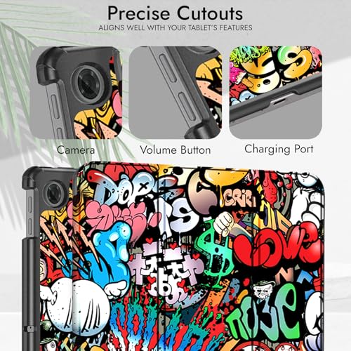 Image of Robustrion Cover for Lenovo Tab 10.1 inch 2025 Cover Case, Trifold Flip Cover Case for Lenovo Tab 10.1 inch Tablet Cover TB-311FU /311XU - Hippy