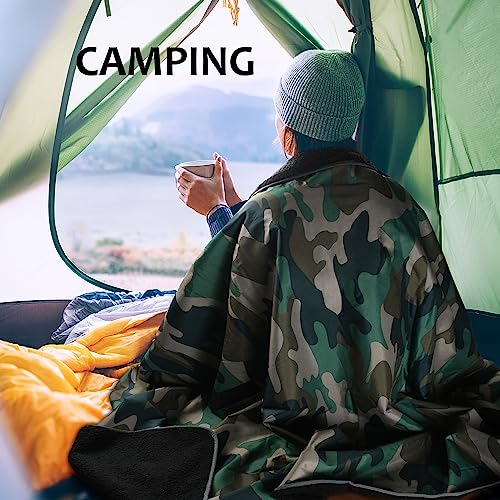 Image of Tirrinia Large Waterproof Outdoor Blanket, Soft Warm Windproof Stadium Blanket with Sherpa Fleece and Foldable for Outdoor Sport, Baseball, Football, Beach, Concerts, Car