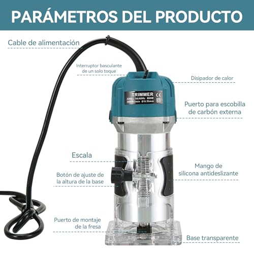 Comparativas de Fresadoras para madera favoritos de las personas. 8 Imagen adicional