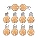 HO2NLE 10Pcs Pinza Chupetero Madera Clip Chupete Bebe 30x44mm Enganche Chupete Personalizado Clip Redondo para Hacer Cadena Chupete Sujeta Niños Niñas Bebé DIY con Tres Agujeros
