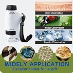 Upgraded Little Marvin Miniscope, 2025 New Mini Microscope, Pocket Microscope for Little Scientists, Handheld Mini Scope (White)