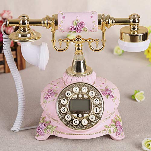 Telefone retrô – Telefone celular antigo com fio fixo para casa escritório fixo