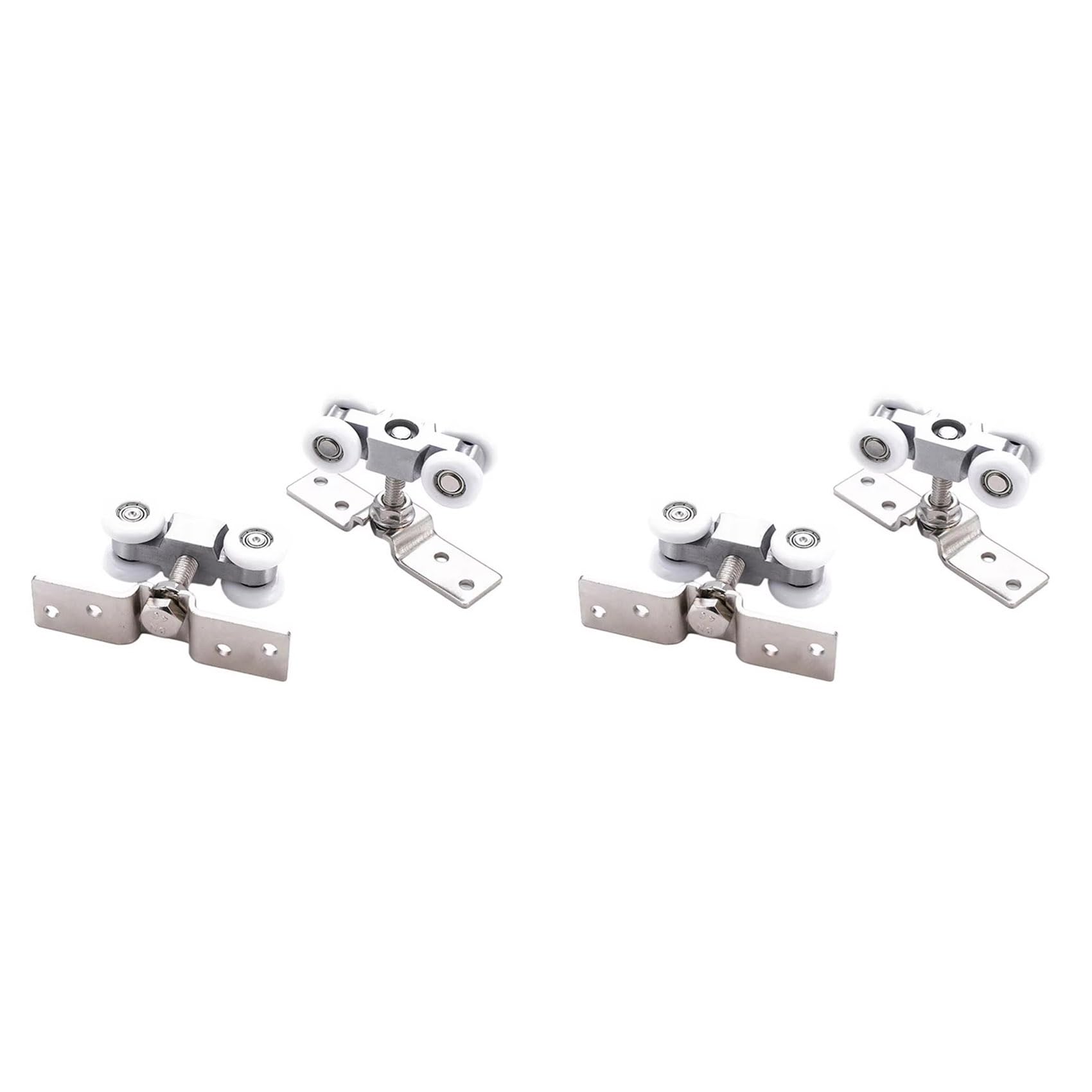 Jnchdghwa 4X Sliding Door Roller Hardware Sliding Door Pulley 4-Wheel Glass Door Hanging Track Pulley Silent Nylon Wheel