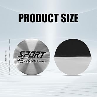 4PCS Car Wheel Center Hub Cover, Center Caps for Rims, Waterproof & Rustproof Automotive Accessories Decals, Universal Car Accessories Hub Caps Compatible with Cars (Silver/Sport)