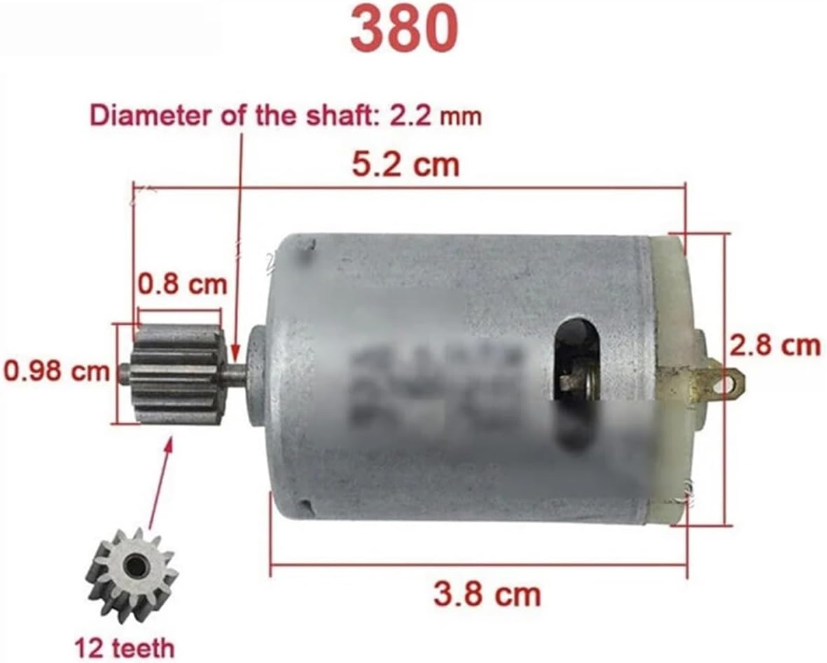 Electric Car DC Motor Kid's Ride On Car High Speed Motor Toy Car Engine 550 RS390 RS380 12V 6V DL555 24V 10 Teeth(570 12V 35000RPM)