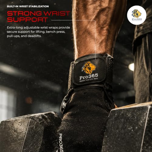 Image of PRO365 Ankle Straps for Cable Machine & Gym Gloves Combo, Adjustable Padded Ankle Cuffs with D-Ring, Fingerless Workout Gloves with Wrist Support for Leg, Glute, Weightlifting & Strength Training