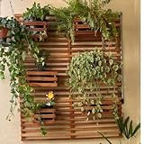 Jardim Vertical Madeira 60x90 Modular 1 Unid Horta Treliça
