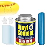 Umadit Vinyl Cement, PVC Glue, Waterproof and Sealed Contact Cement Adhesive for Vinyl Repair, High Strength Paddle Board Glue for Pool Liners, Air Mattresses, Inflatables, Hot Tubs, Tarps (4.4 FL OZ)