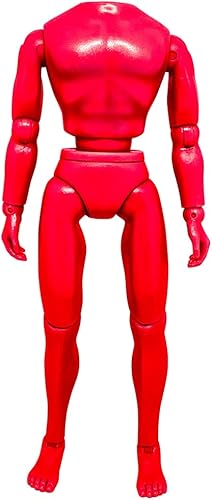 Figures Toy Company Figura de acción de cuerpo rojo masculino retro tipo S de 8 pulgadas