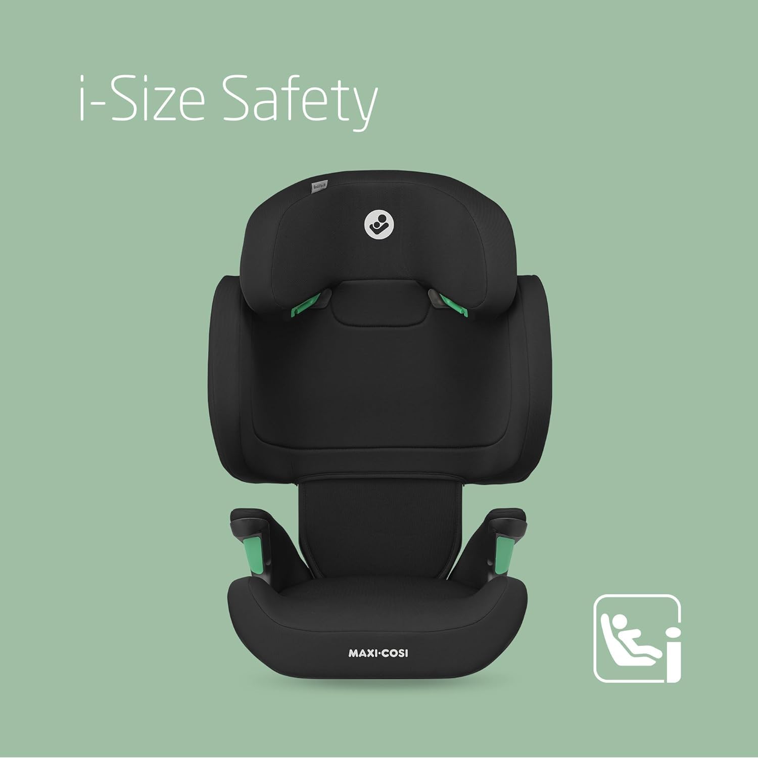 Maxi-Cosi RodiFix M i-Size, Silla de Coche Respaldo Alto, 3,5 -12 años, 100 - 150 cm, Silla Coche ISOFIX, Protección Impactos Laterales G-CELL, Altura Ajustable, Abrochado Rápido y Fácil, Basic Black
