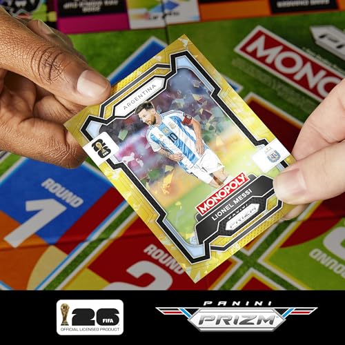 Miniatura 6 de Juego Monopoly Panini Prizm: Copa Mundial de la FIFA I Juego de Mesa con Tema de fútbol y con Cartas coleccionables Monopoly Panini Prizm Copa Mundial de la FIFA 2026 I Edad: 8+ - Versión en español