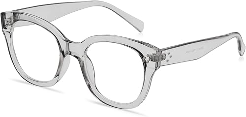 Lentes de luz azul de gran tamaño con marco atrevido para mujer, marcos de anteojos redondos para computadora para mujer