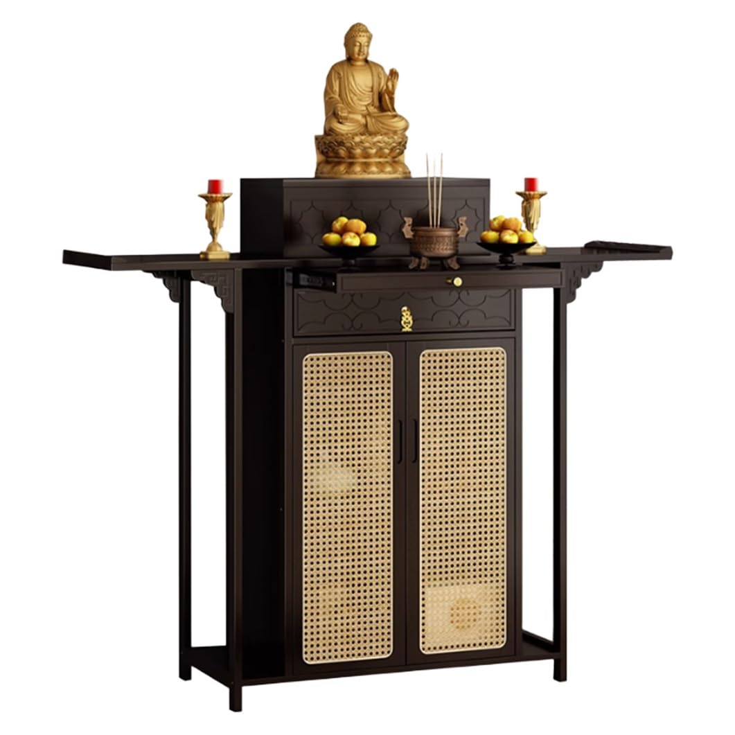 Table de méditation en bambou noyer noir pour votre salon