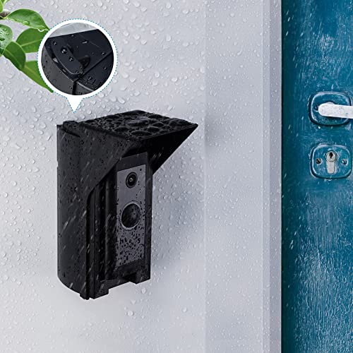 Ayotu Waterproof Adjustable(30 To 60 Degree) Angle Mount For Ring Video Doorbell Wired, Doorbell Mounting Bracket With Weatherproof Cap Wedge Corner Holder, 1Pack Black #TOP6