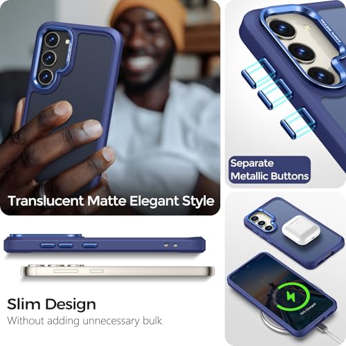 Image of Rayboen for Translucent Matte Samsung S23+ Plus Case, Blue